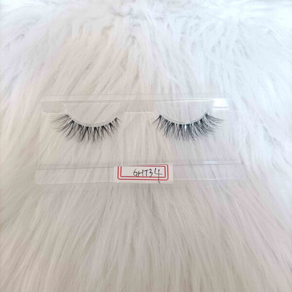GHT34, Clear Band Mink Hair Eyelash, Natural Eyelash
