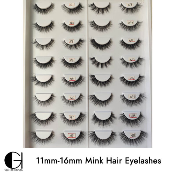 11mm-16mm Mink Hair Eyelashes