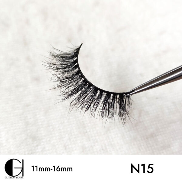 11mm-16mm Mink Hair Eyelashes N15 - Image 3
