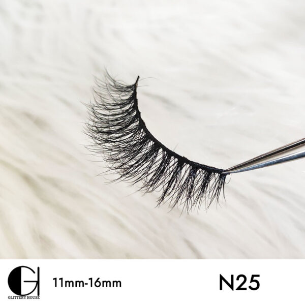 11mm-16mm Mink Hair Eyelashes N25 - Image 3