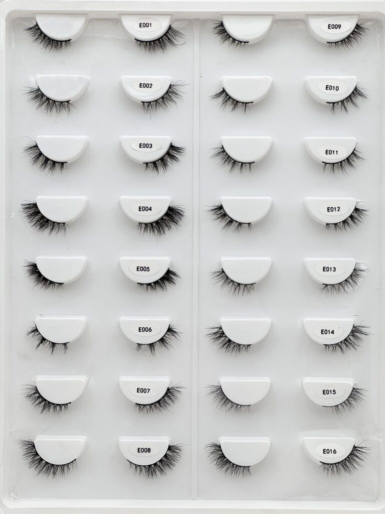half lash, faux mink eyelashes