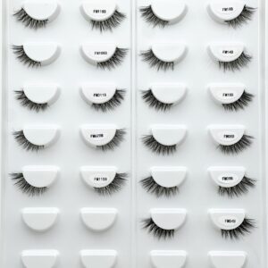 half lash, faux mink eyelashes