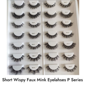 Short Wispy Faux Mink Eyelashes P series